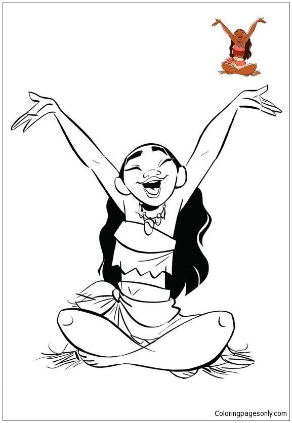 Moana Princess 1 Coloring Pages - Cartoons Coloring Pages - Coloring