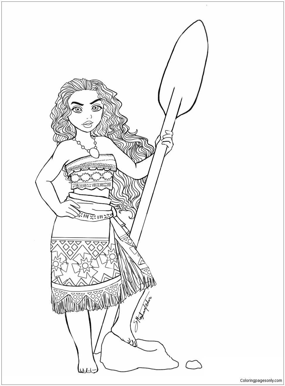 Moana Princess 7 Coloring Page - Free Printable Coloring Pages