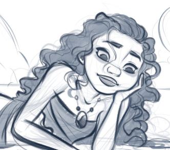 Moana Sketch Coloring Page