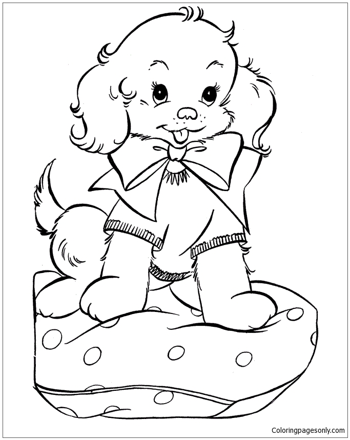 Model Puppy Coloring Pages
