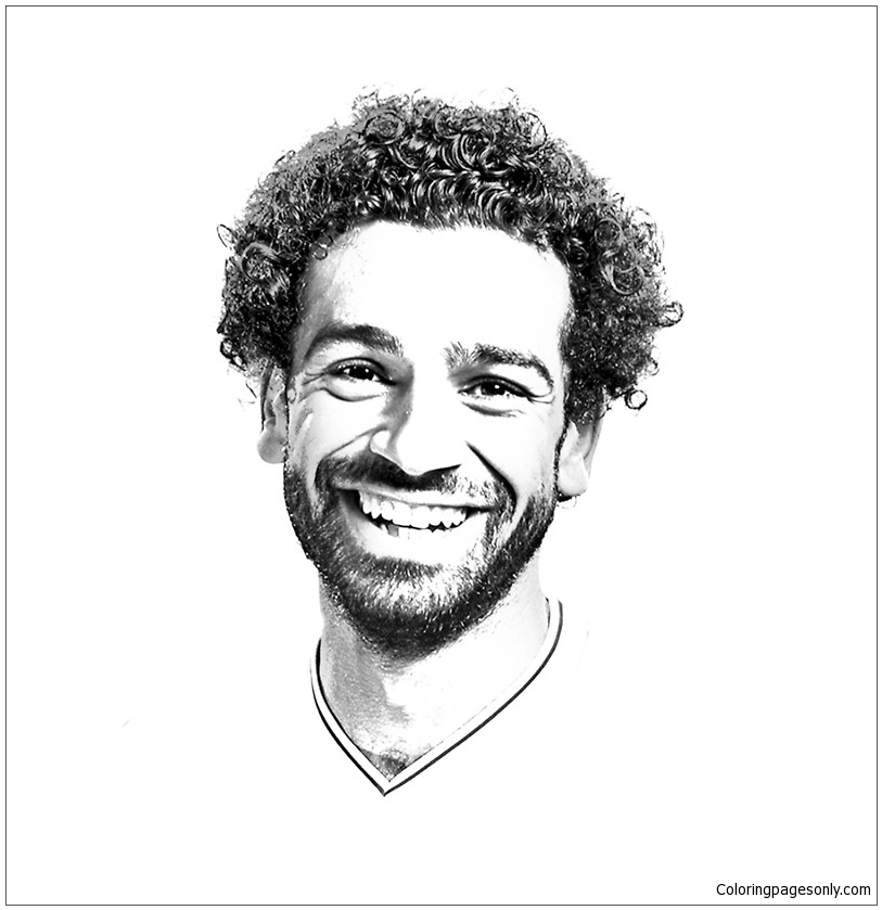 Página para colorir Mohamed Salah-imagem 10
