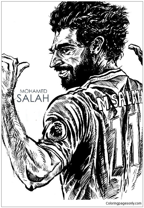 Mohamed Salah-image 4 Coloring Page