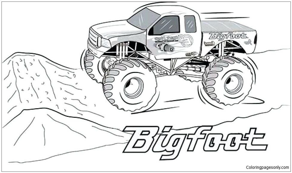 Free Printable Bigfoot Monster Truck Coloring Pages