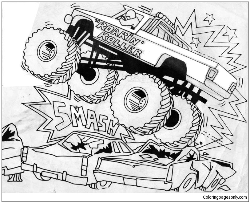 Download Monster Truck 3 Coloring Page - Free Coloring Pages Online