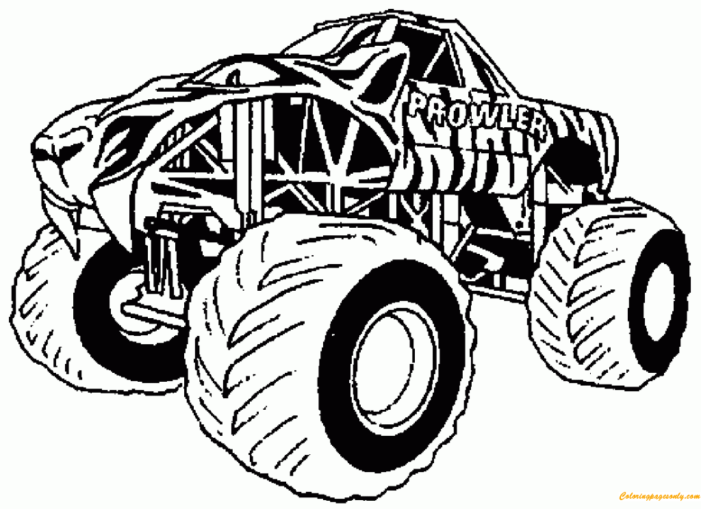 monster truck prowler coloring page  free coloring pages online