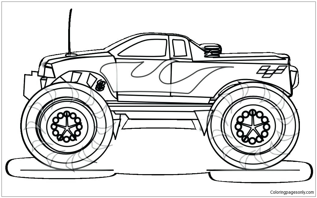 Easy Monster Truck Coloring Pages Monster Truck Coloring Pages Coloring Pages For Kids And 