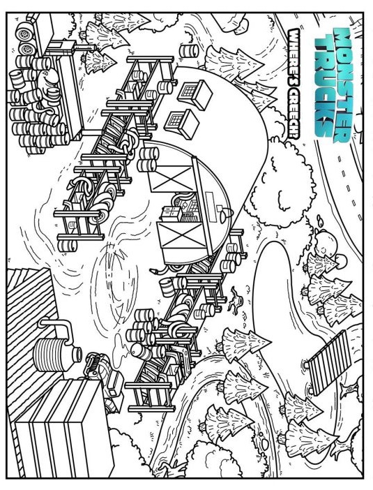 Monster Trucks Find Creech Coloring Page
