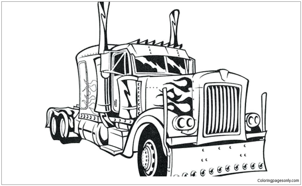 Monster Trucks Coloring Page