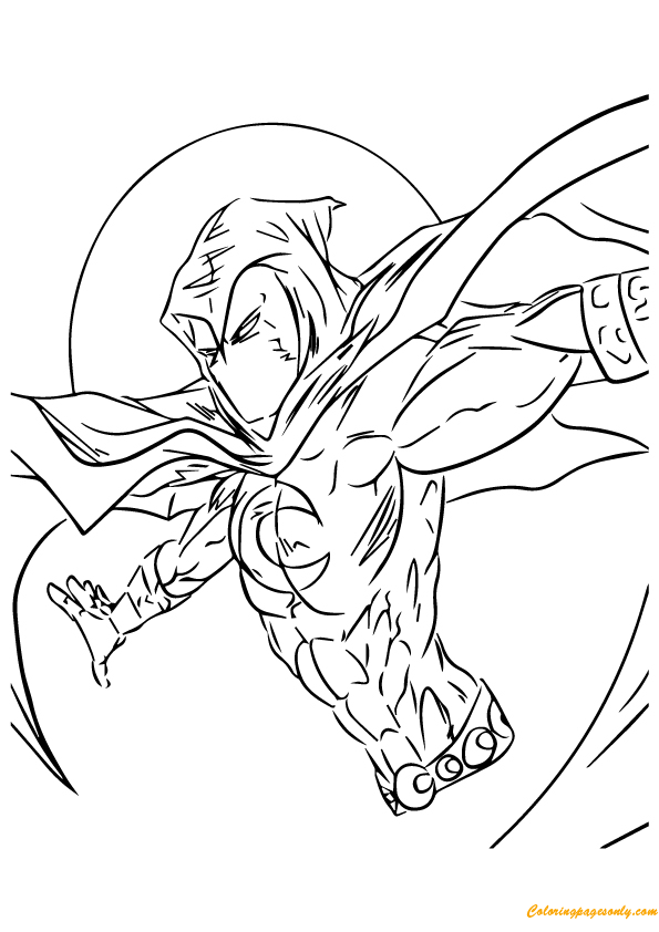 Moon Knight The Avengers Coloring Pages - Avengers Coloring Pages