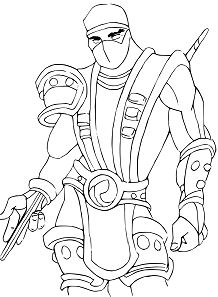 Mortal Kombat Of Deadpool Coloring Pages