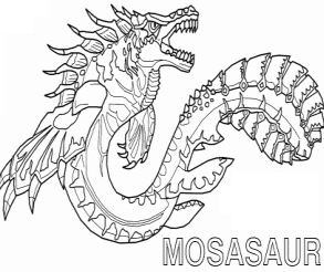 Mosasaur 2 Coloring Page
