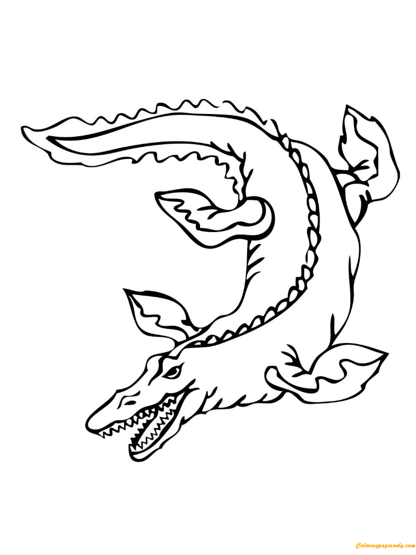 Mosasaur Dinosaurs Coloring Pages - Dinosaurs Coloring Pages - Free