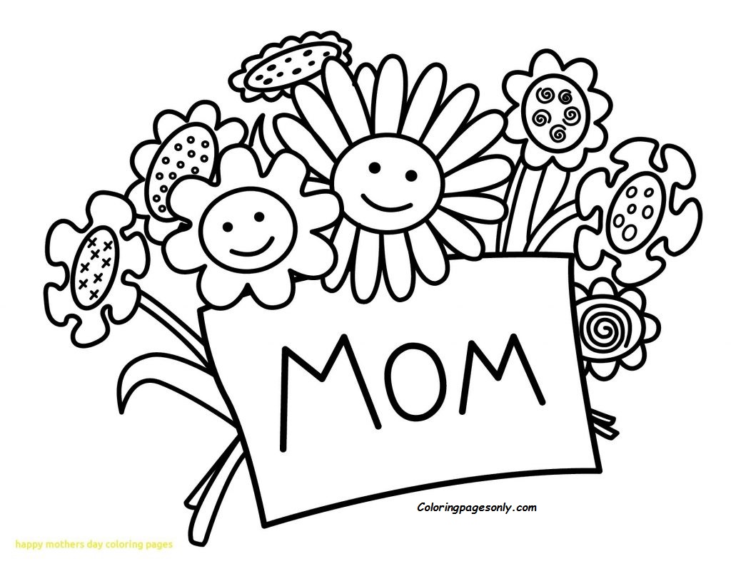 Mothers Day Coloring Flower Coloring Pages - Mother's Day Coloring