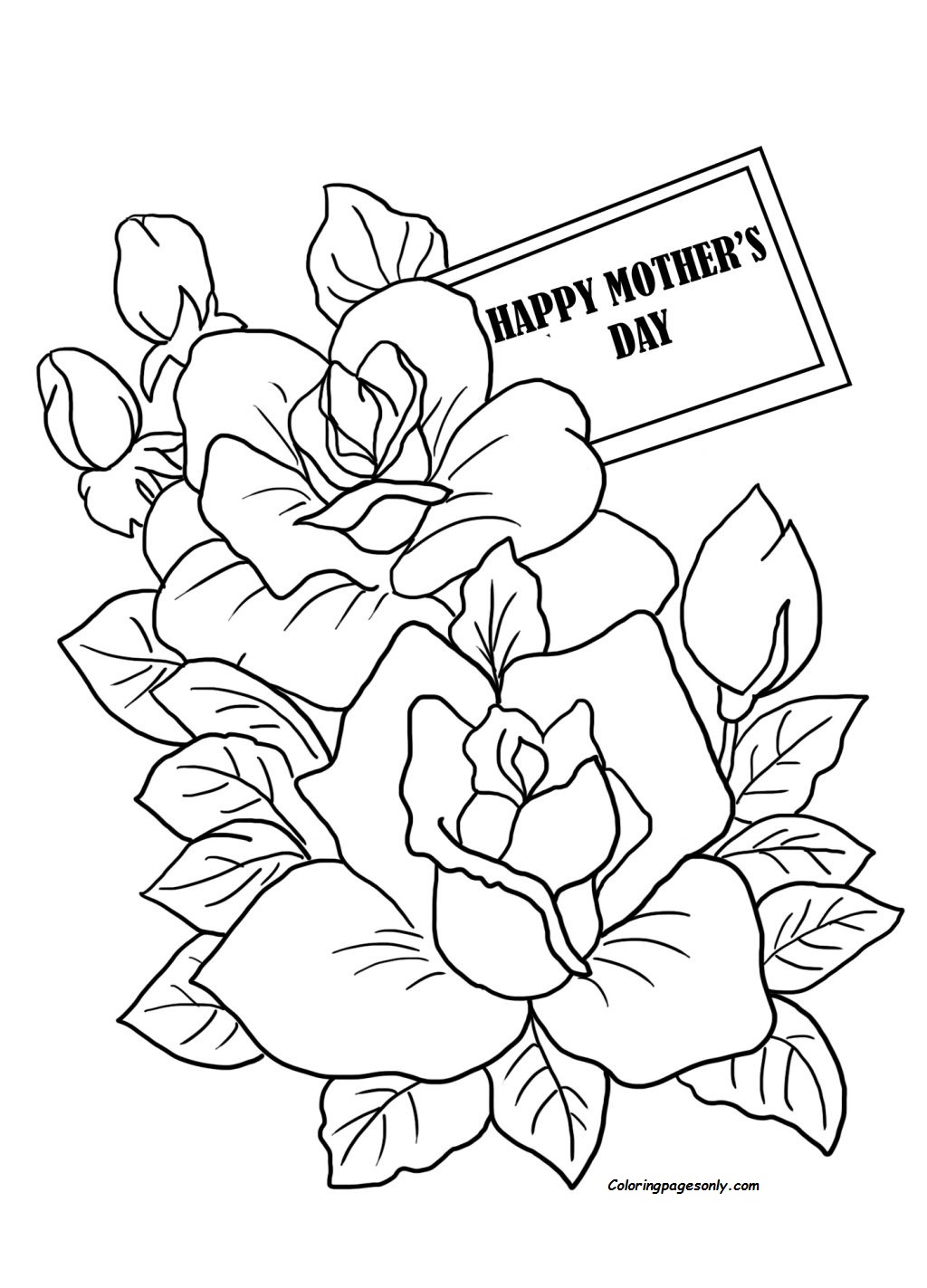 Mothers Day Coloring Page Cards Page Coloring Page - Free ...