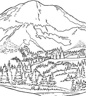 Mount Rainier Coloring Pages