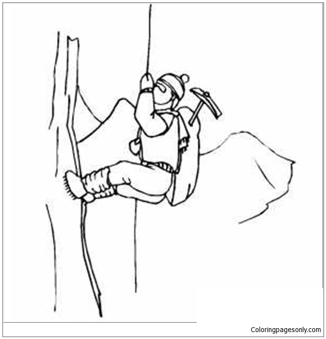 Mountain Climbing Coloring Pages