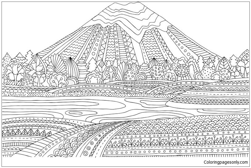 Paisagem montanhosa das montanhas