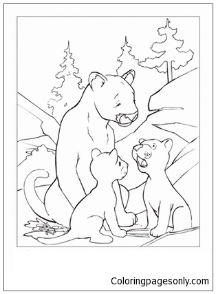 coloring pages of mountain lions