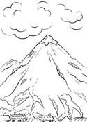 Mountain Scene Coloring Pages