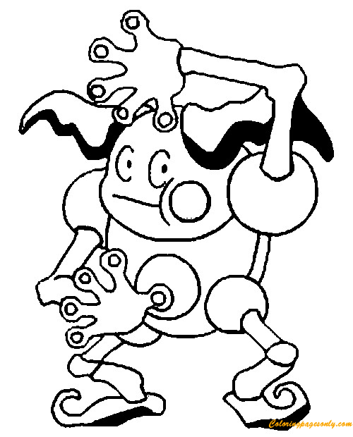 Mr.Mime Form Pokemon Coloring Pages