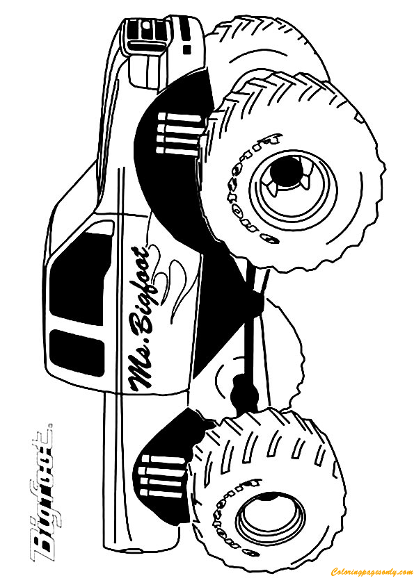 Download Ms Bigfoot Monster Truck Coloring Page - Free Coloring ...