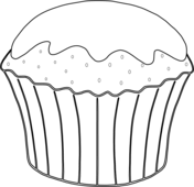 Pagina da colorare di muffin