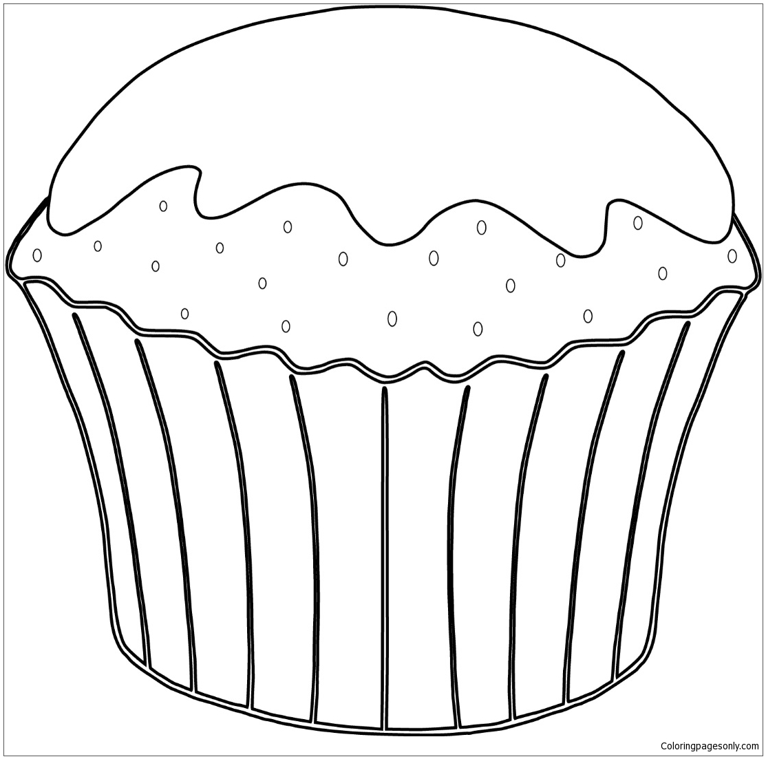 Muffin Coloring Pages