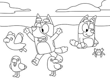 450 Bluey Coloring Pages Dad  HD