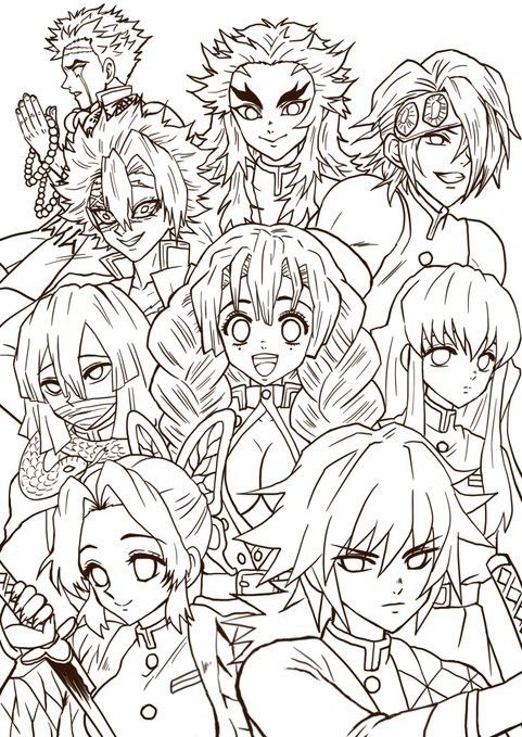 Top 78 Anime Coloring Pages Demon Slayer In duhocakina