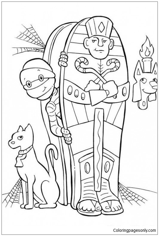 Mummy Halloween Coloring Pages - Halloween Coloring Pages - Coloring