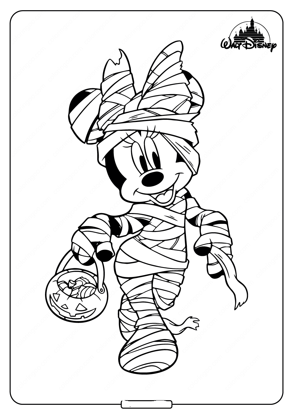Mummy Minnie Mouse Coloring Pages