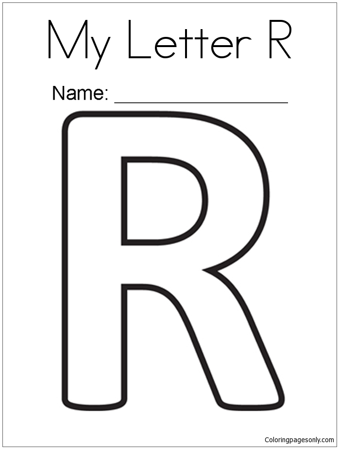 My Letter R Coloring Page - Free Printable Coloring Pages