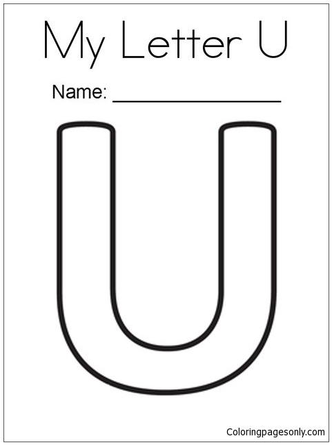 Letter U Coloring Page Crayon Action Coloring Pages