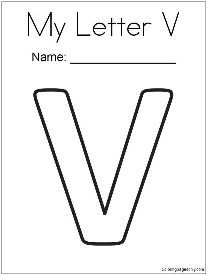 My Letter V Coloring Pages