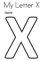 My Letter X Coloring Pages