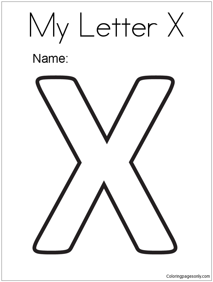 s Coloring Pages Letter X  Best Free