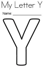 My Letter Y Coloring Pages