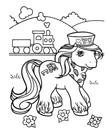 My Little Pony At Train Station Coloring Pages