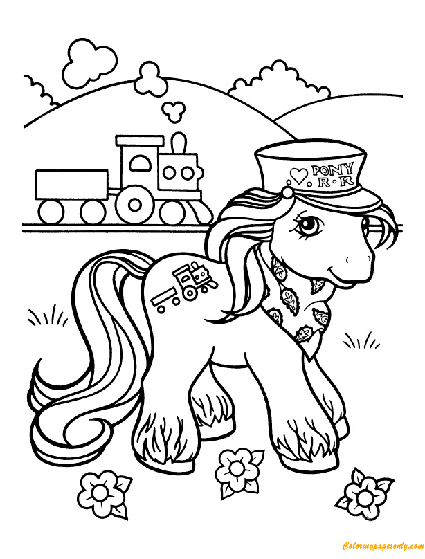 My Little Pony At Train Station Coloring Pages
