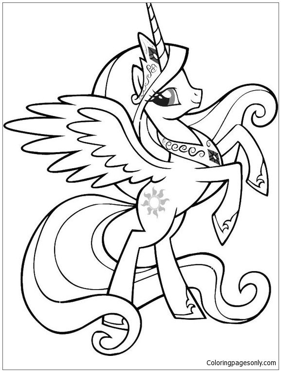 My Little Pony Christmas Coloring Page - Free Printable Coloring Pages