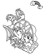 My Little Pony Is Playing The Glider Coloring Page