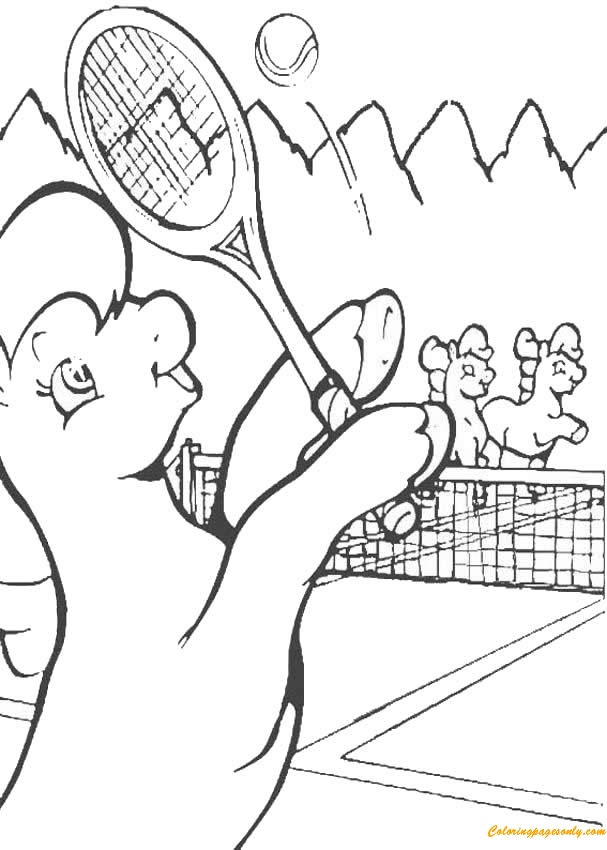 My Little Pony Playing Tennis Coloring Pages