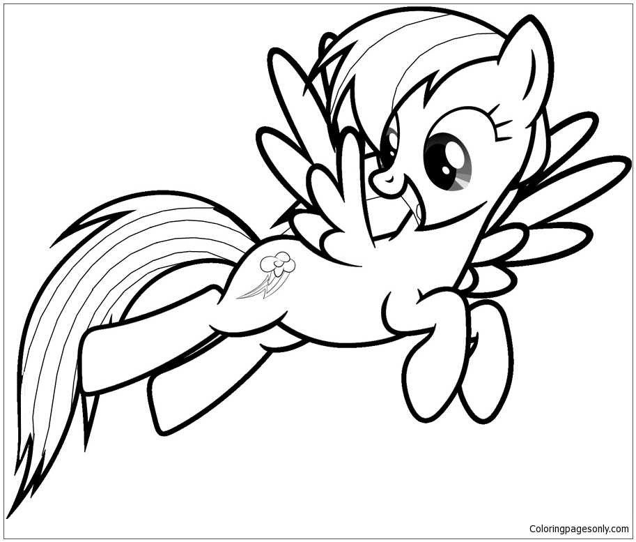 My Little Pony Rainbow Dash 2 Coloring Pages Cartoons Coloring Pages 