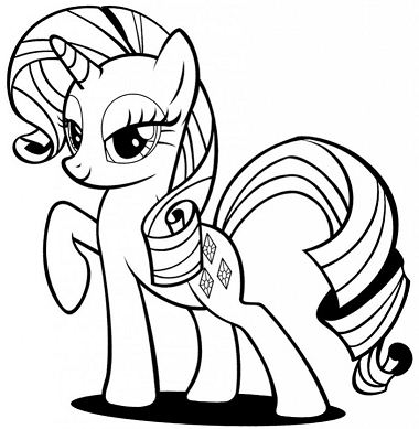 My Little Pony Rarity 1 Coloring Page