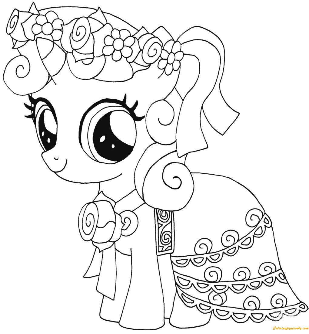 Dibujo de My Little Pony para colorear, pintar e imprimir.