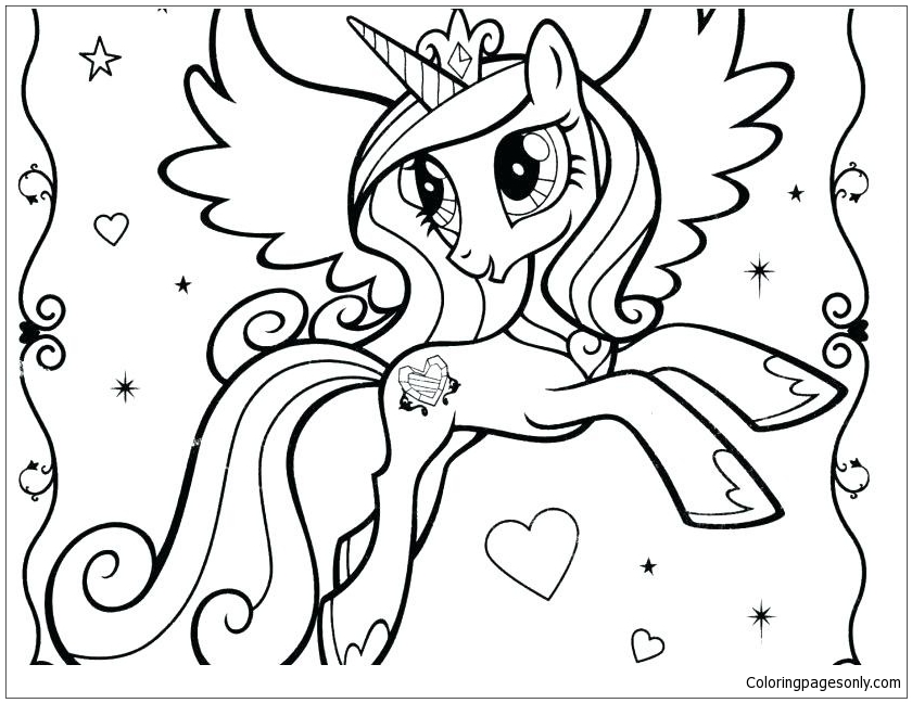 princess cadence coloring pages wedding