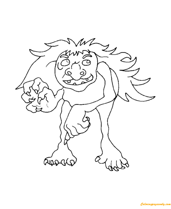 Mythical Creatures From Troll Coloring Pages