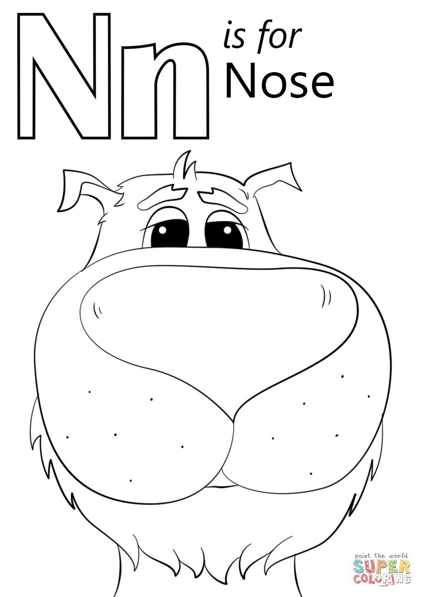 N è per il naso dalla lettera N
