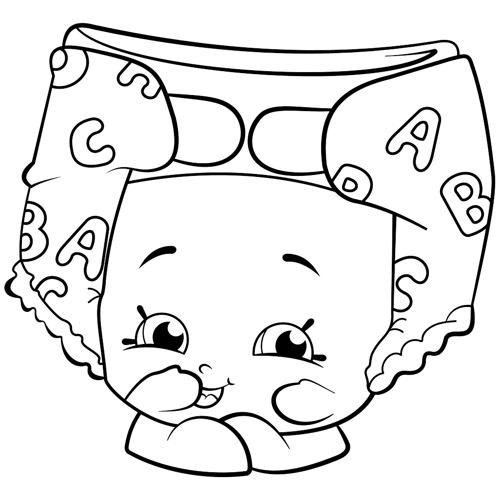 Nappy Dee Shopkin Season 2 Coloring Pages