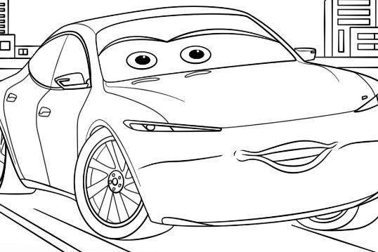 Natalie Certain From Cars 3 Disney Coloring Page